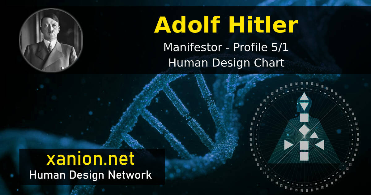 Adolf Hitler Human Design – 5/1 Manifestor | Chart Analysis