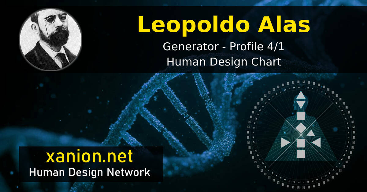 Leopoldo Alas Human Design – 4/1 Generator | Chart Analysis