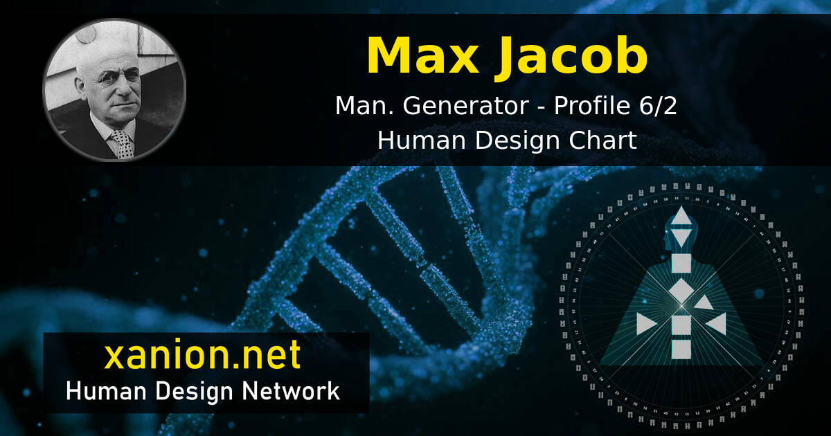 Max Jacob Human Design – 6/2 Man. Generator | Chart Analysis