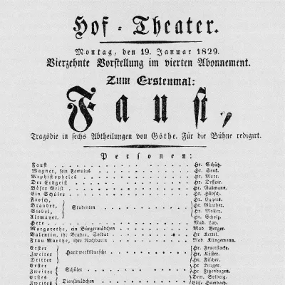 First performance:Faust I